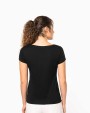 KARIBAN Ladies’ boat neck short-sleeved T-shirt T-Shirts personalisierbar