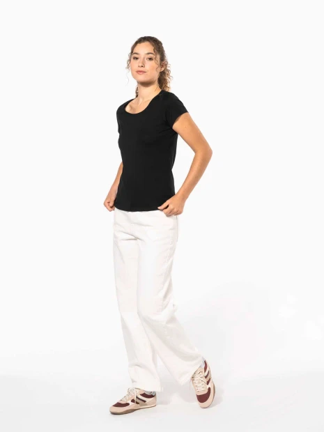 T-Shirts à personnaliser KARIBAN T-shirt col bateau manches courtes femme 
