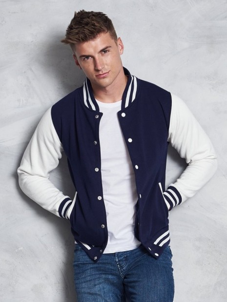 Vestes à personnaliser AWDIS VARSITY JACKET 