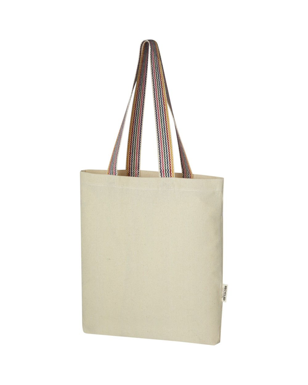 Tote bags personnalisable 4DO Sac shopping Rainbow de 5 l en coton recyclé 180 g/m²