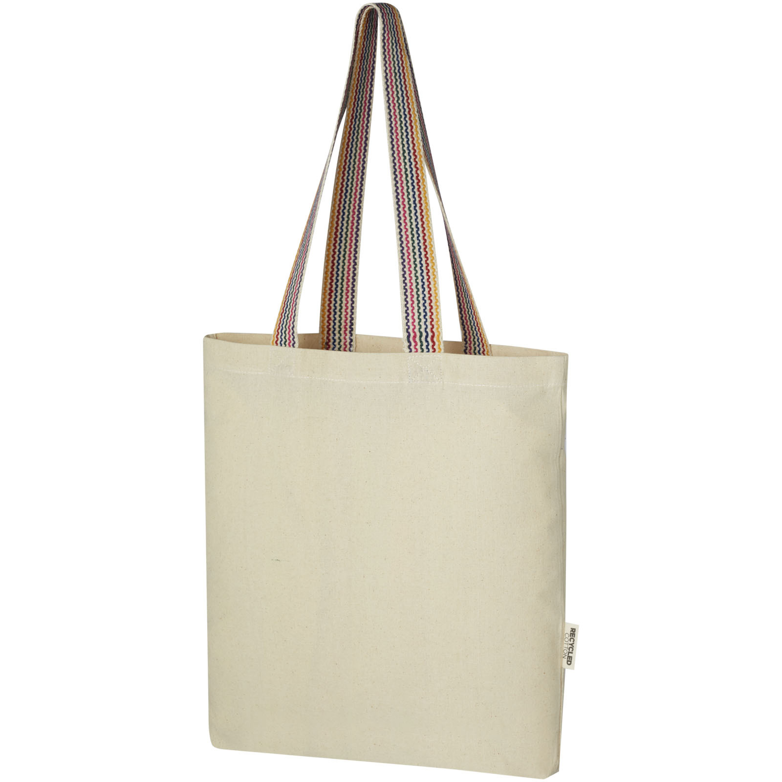 Tote bags personnalisable 4DO Sac shopping Rainbow de 5 l en coton recyclé 180 g/m²