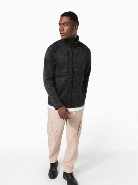 Vestes à personnaliser KARIBAN Veste zippée chinée homme 