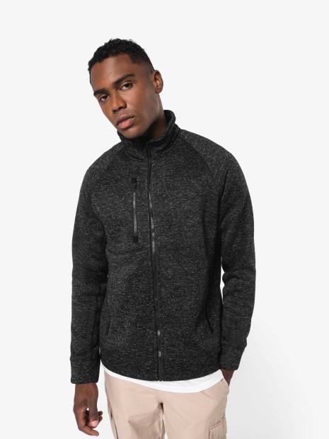 Vestes à personnaliser KARIBAN Veste zippée chinée homme 