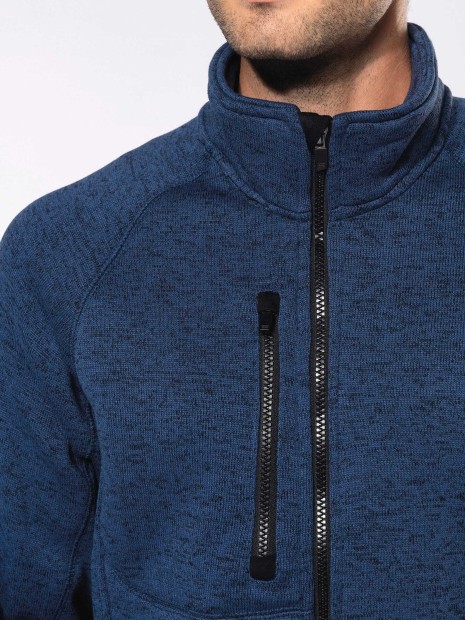 Vestes à personnaliser KARIBAN Veste zippée chinée homme 