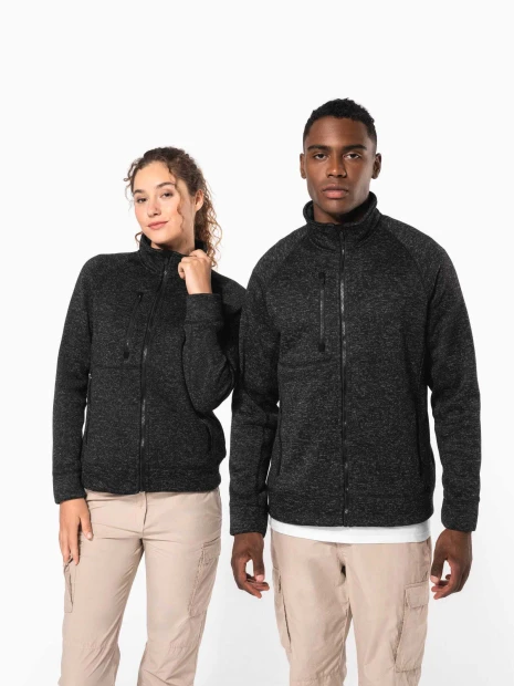 Vestes à personnaliser KARIBAN Veste zippée chinée homme 