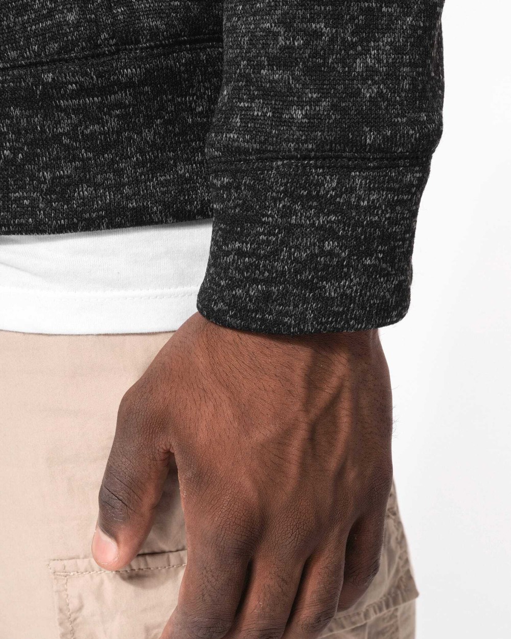 Vestes personnalisable KARIBAN Veste zippée chinée homme