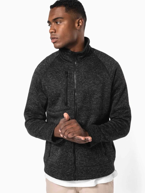 Vestes à personnaliser KARIBAN Veste zippée chinée homme 