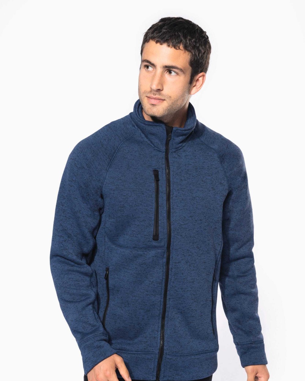 Vestes personnalisable KARIBAN Veste zippée chinée homme