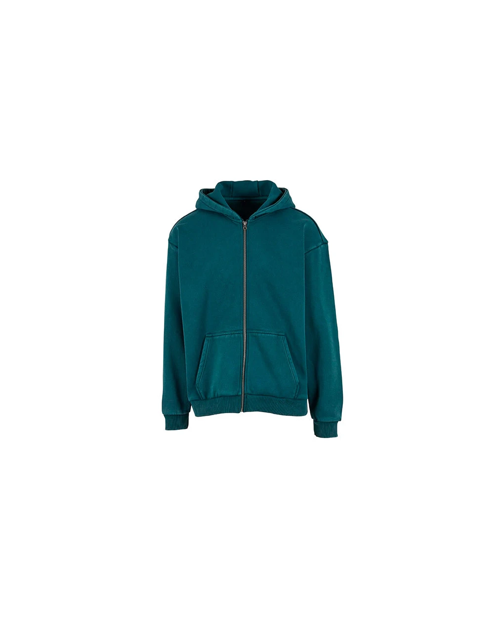 Sweaters & hoodies BUILD YOUR BRAND STONEWASH HEAVY ZIP HOODIE voor bedrukking &amp; borduring