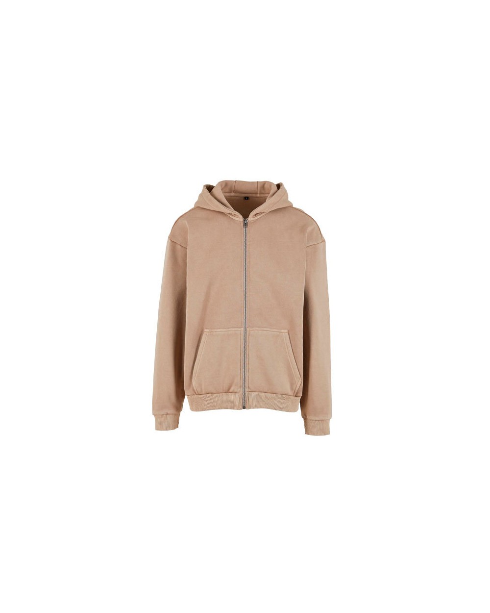 Sweaters & hoodies BUILD YOUR BRAND STONEWASH HEAVY ZIP HOODIE voor bedrukking &amp; borduring