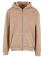 Sweat-shirts personnalisable BUILD YOUR BRAND STONEWASH HEAVY ZIP HOODIE