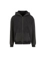 Sweaters & hoodies BUILD YOUR BRAND STONEWASH HEAVY ZIP HOODIE voor bedrukking &amp; borduring