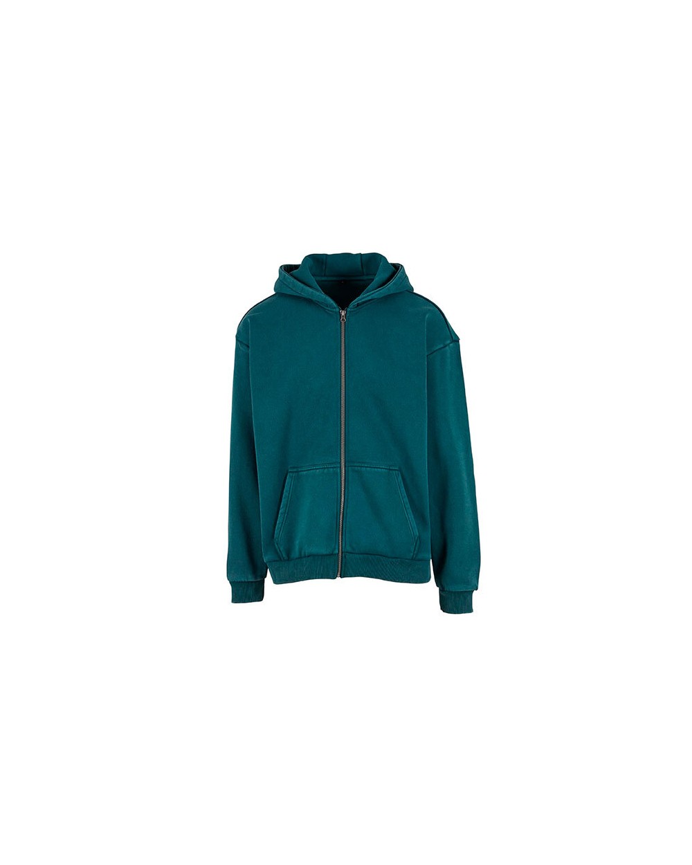 Sweat-shirts personnalisable BUILD YOUR BRAND STONEWASH HEAVY ZIP HOODIE