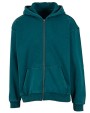 Sweaters & hoodies BUILD YOUR BRAND STONEWASH HEAVY ZIP HOODIE voor bedrukking &amp; borduring