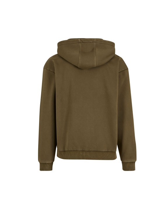 BUILD YOUR BRAND STONEWASH HEAVY ZIP HOODIE Sweatshirts personalisierbar