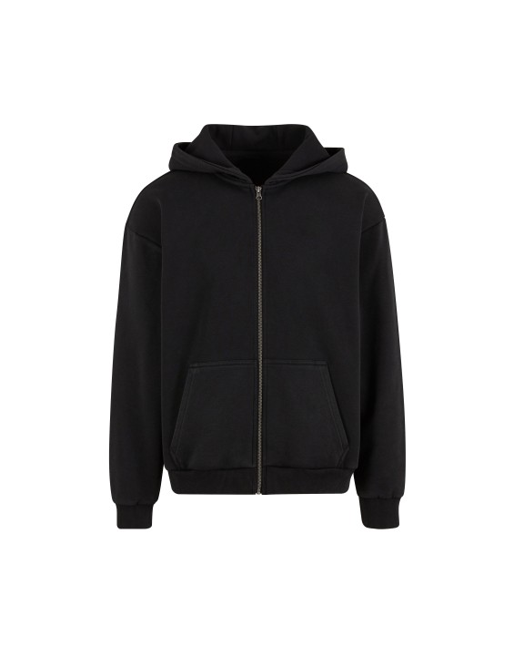 BUILD YOUR BRAND STONEWASH HEAVY ZIP HOODIE Sweatshirts personalisierbar