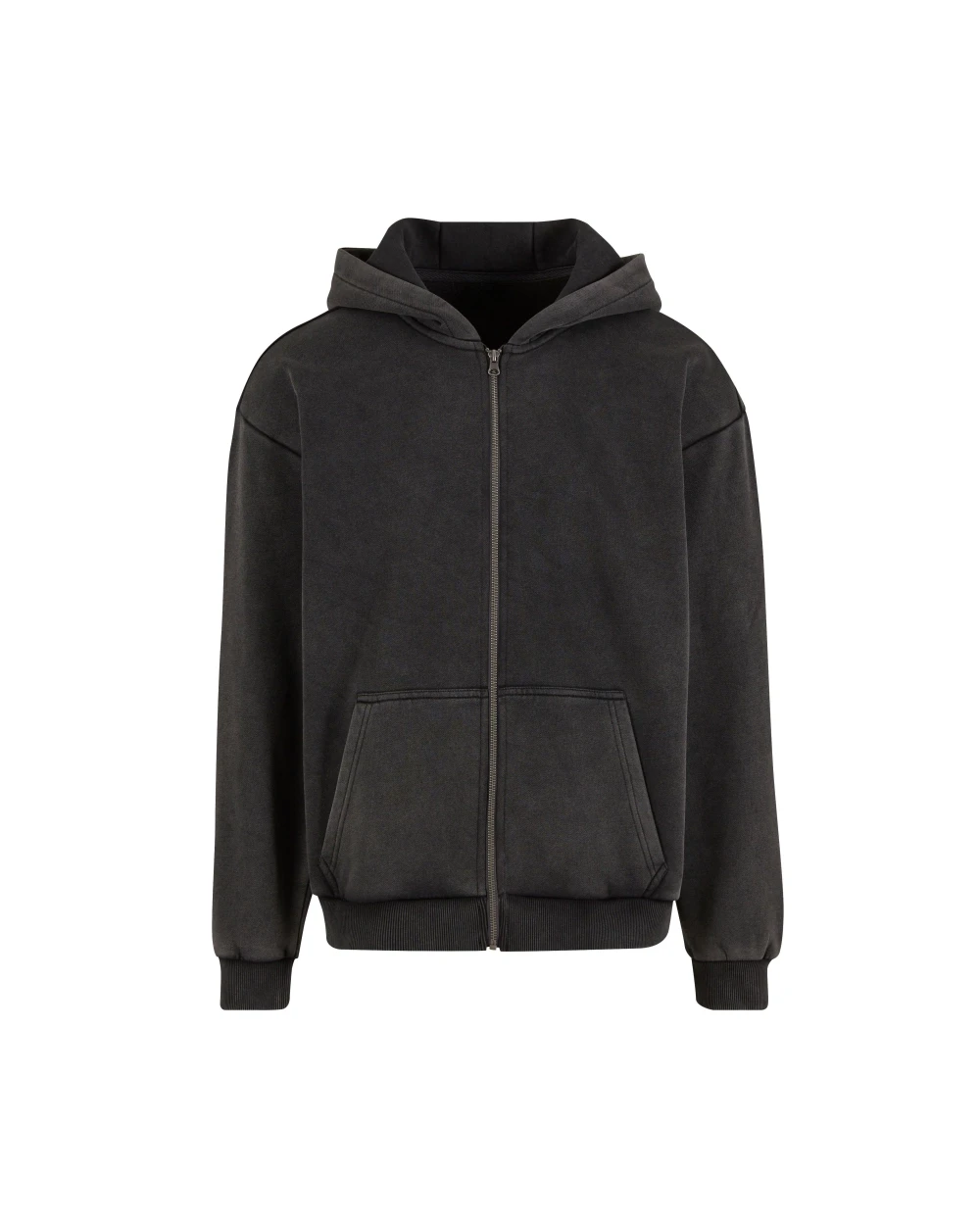 Sweat-shirts personnalisable BUILD YOUR BRAND STONEWASH HEAVY ZIP HOODIE