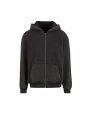 Sweat-shirts personnalisable BUILD YOUR BRAND STONEWASH HEAVY ZIP HOODIE