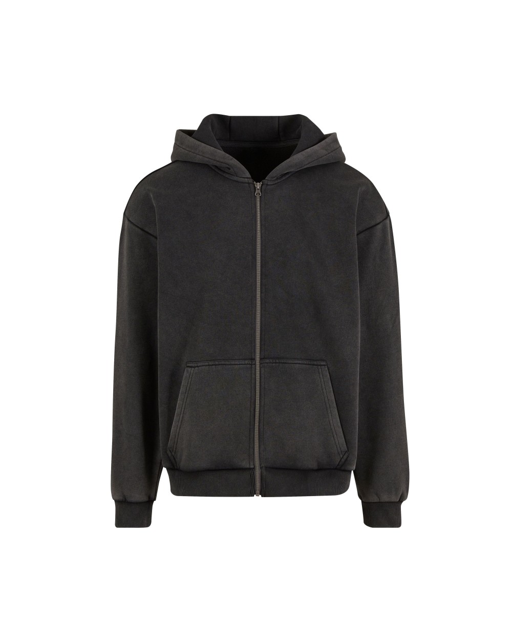 Sweaters & hoodies BUILD YOUR BRAND STONEWASH HEAVY ZIP HOODIE voor bedrukking &amp; borduring
