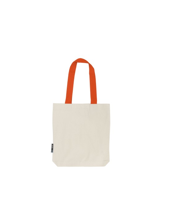 NEUTRAL TWILL BAG WITH CONTRAST HANDLES Taschen personalisierbar