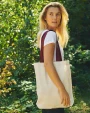 NEUTRAL TWILL BAG WITH CONTRAST HANDLES Taschen personalisierbar