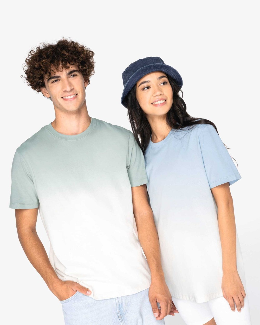 T-shirts NATIVE SPIRIT Ecologisch uniseks Dip Dye T-shirt voor bedrukking &amp; borduring