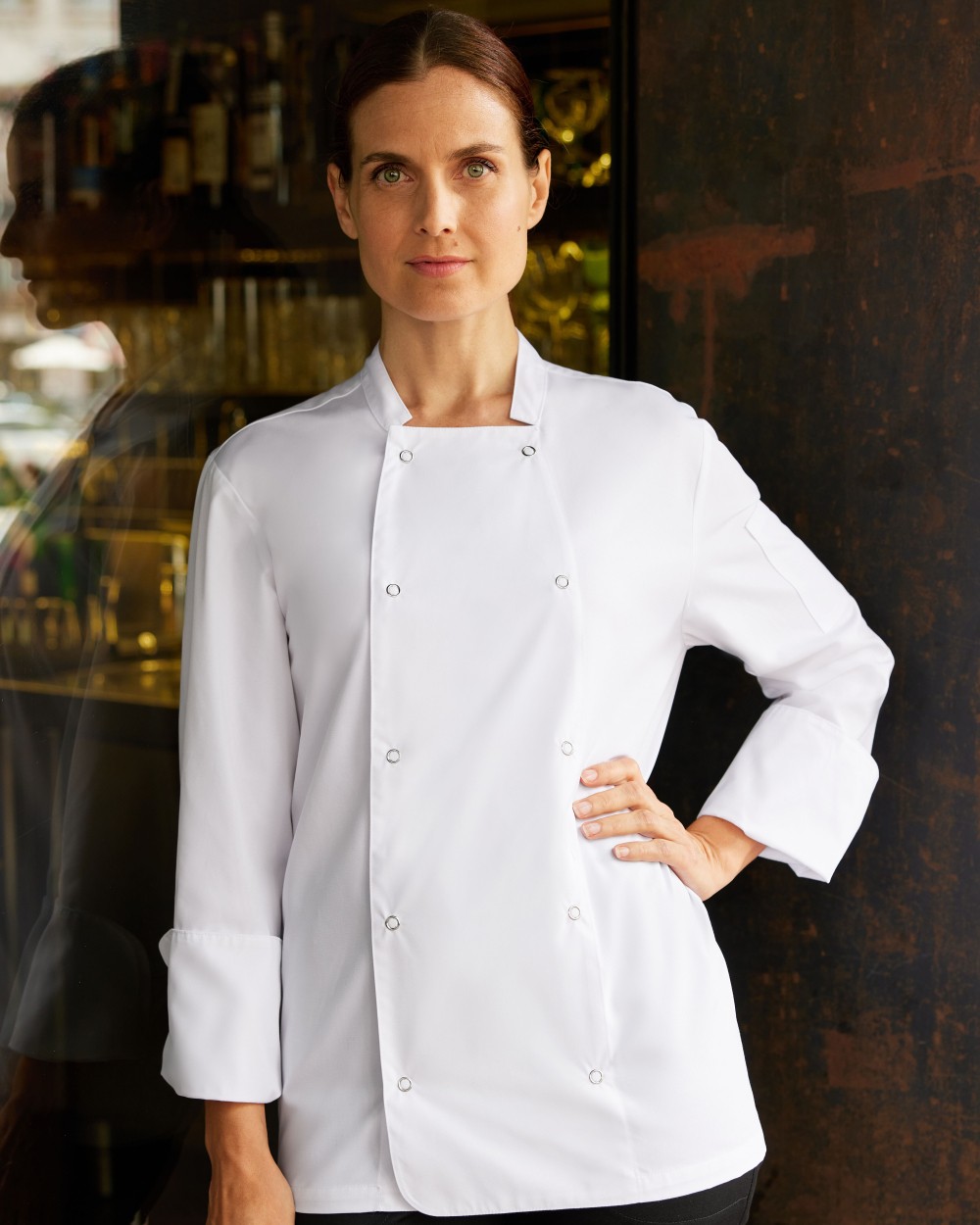 Vestes personnalisable VELILLA VESTE DE CUISINIER ML AVEC BOUTONS PRESSION