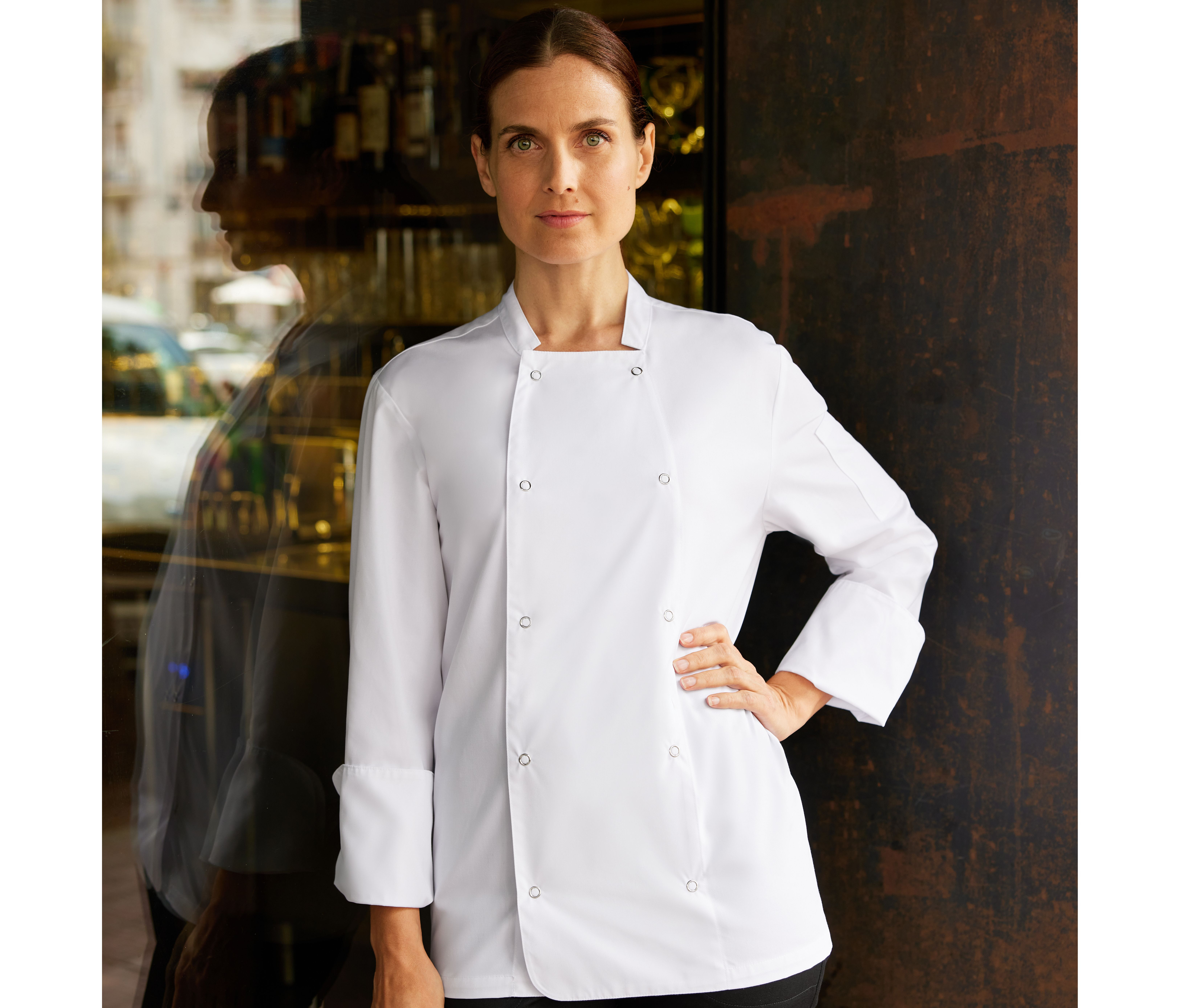 Jassen VELILLA LONG SLEEVE KITCHEN JACKET voor bedrukking &amp; borduring