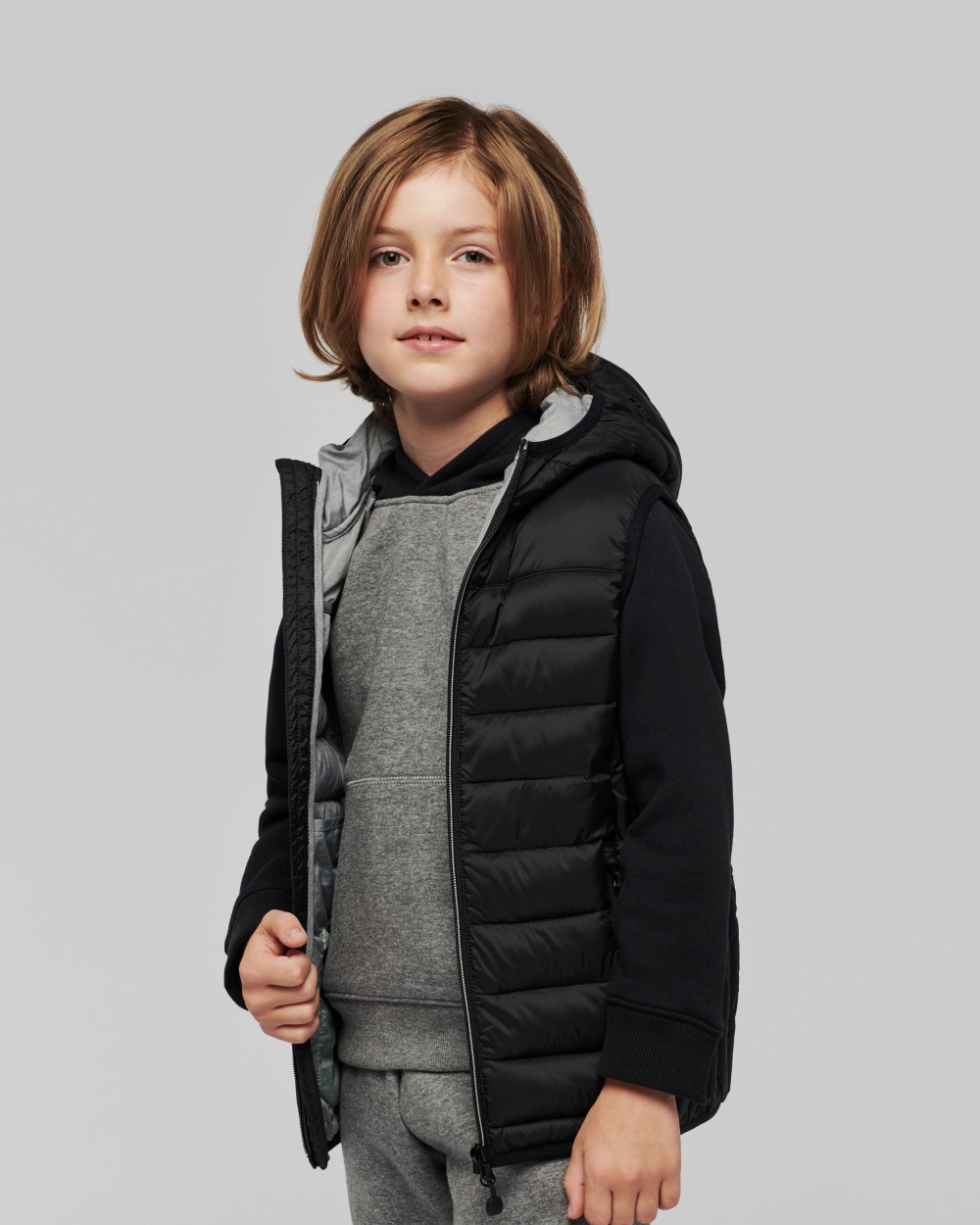 Jassen PROACT Bodywarmer met capuchon kids voor bedrukking &amp; borduring