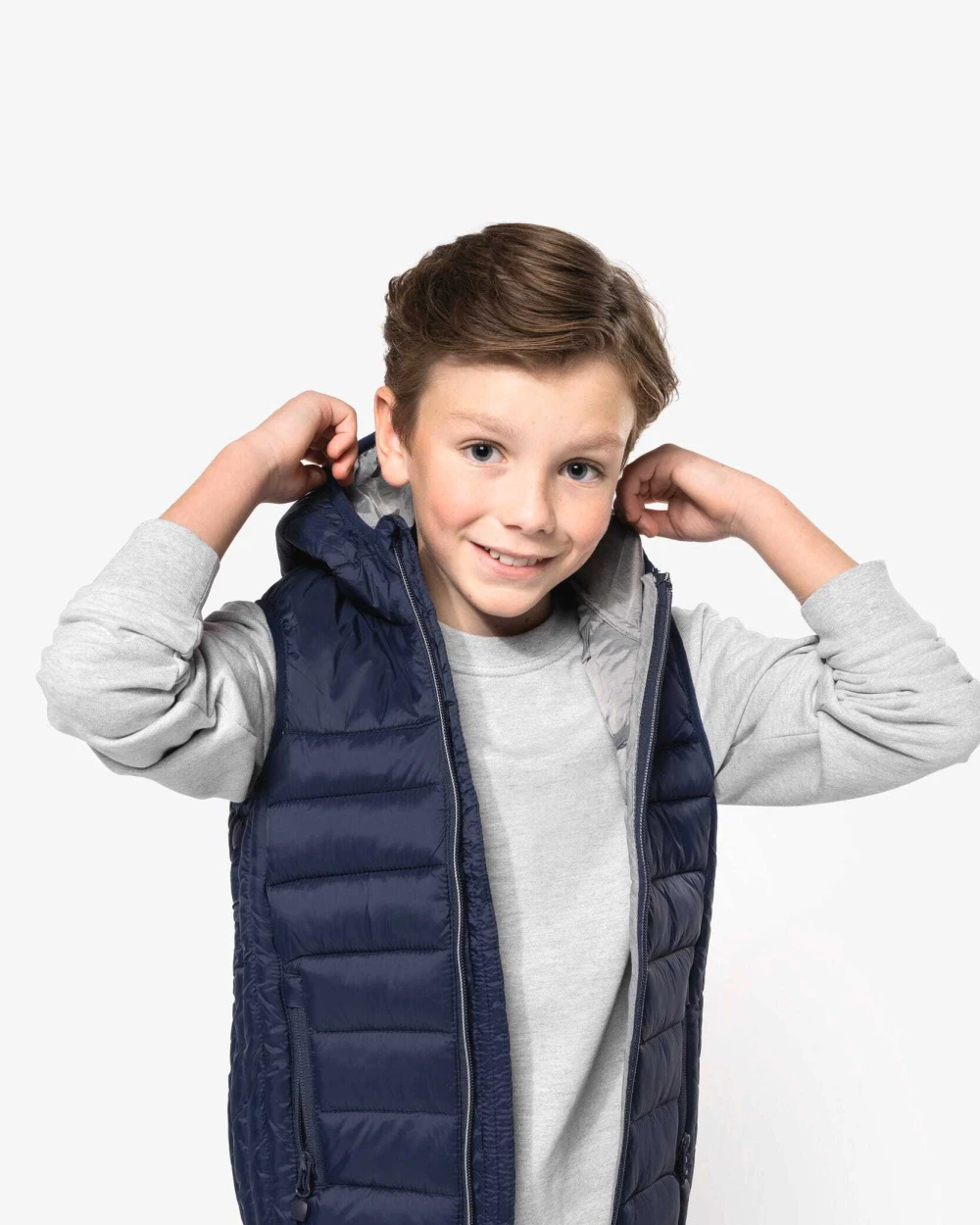 Jassen PROACT Bodywarmer met capuchon kids voor bedrukking &amp; borduring