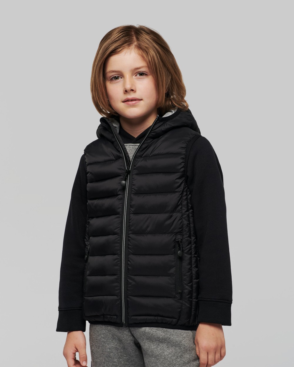 Jassen PROACT Bodywarmer met capuchon kids voor bedrukking &amp; borduring