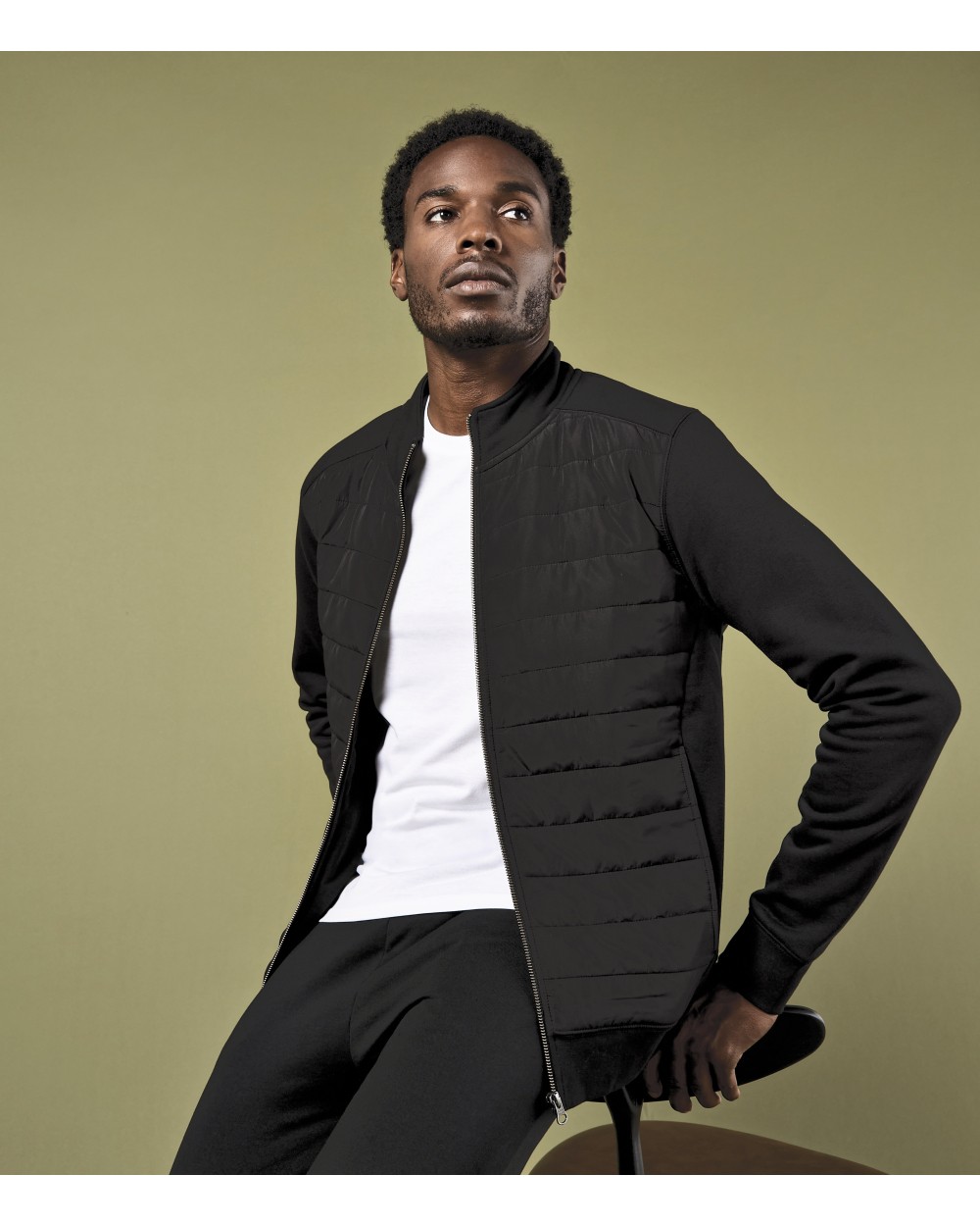 Sweaters & hoodies KUSTOM KIT Regular Fit Quilted Full Zip Sweatshirt voor bedrukking &amp; borduring