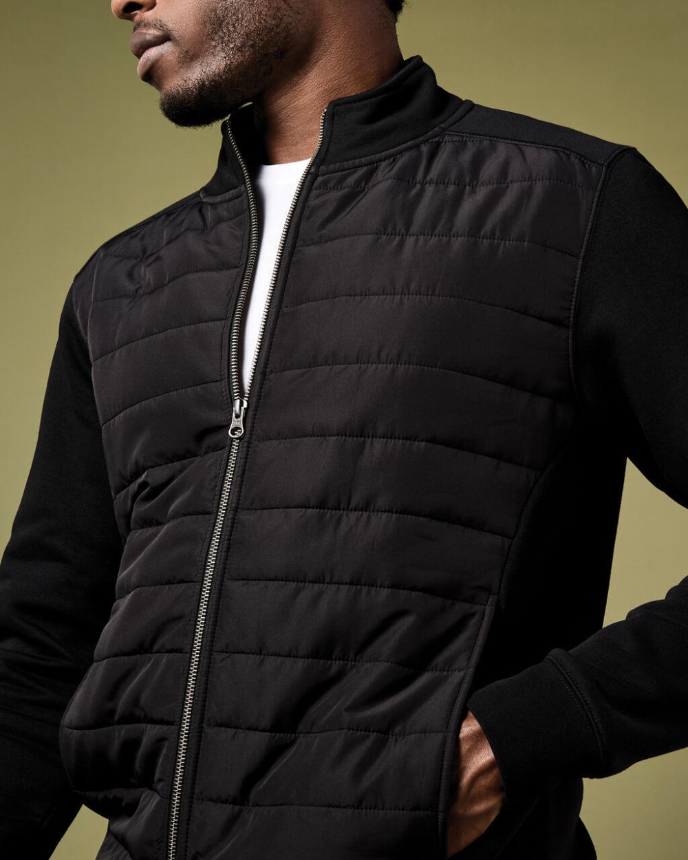 Sweaters & hoodies KUSTOM KIT Regular Fit Quilted Full Zip Sweatshirt voor bedrukking &amp; borduring