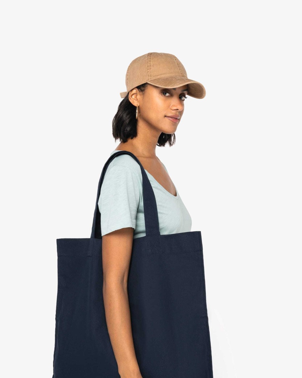 Tassen & Zakken NATIVE SPIRIT Lange ecologische shopper voor bedrukking &amp; borduring