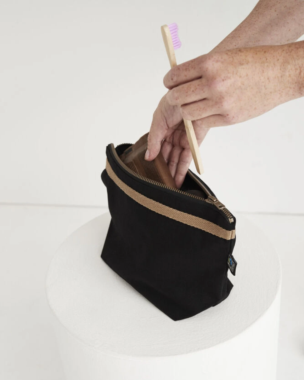 COTTOVER Canvas Toilet Case Taschen personalisierbar