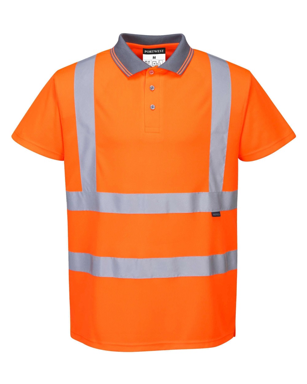 Polo's PORTWEST Hi-vis short sleeved polo (S477/RT22) voor bedrukking &amp; borduring