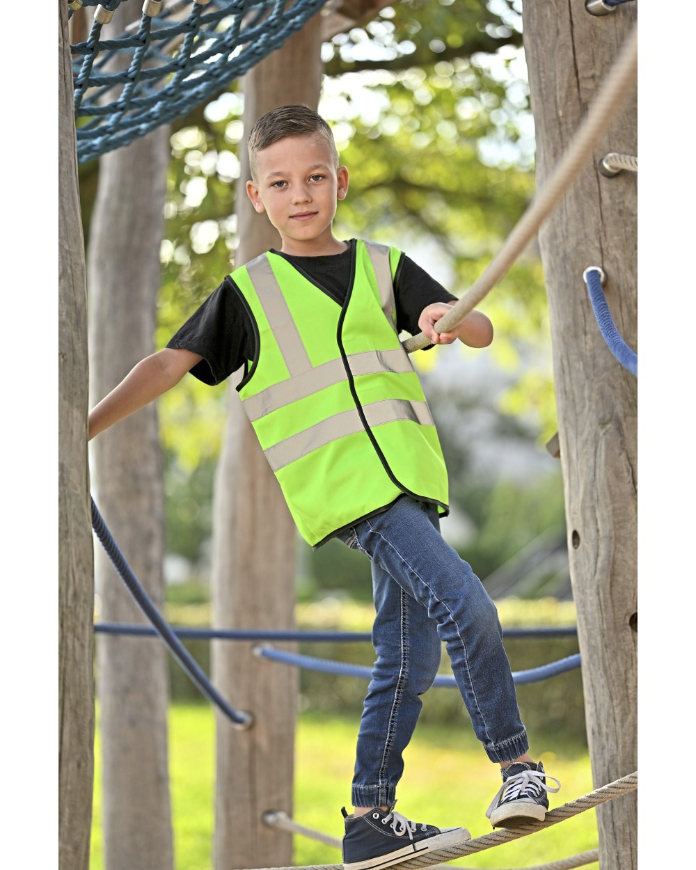 Fluo vestjes KORNTEX Childrens Safety Vest Esbjerg - 4 Reflective Stripes voor bedrukking &amp; borduring