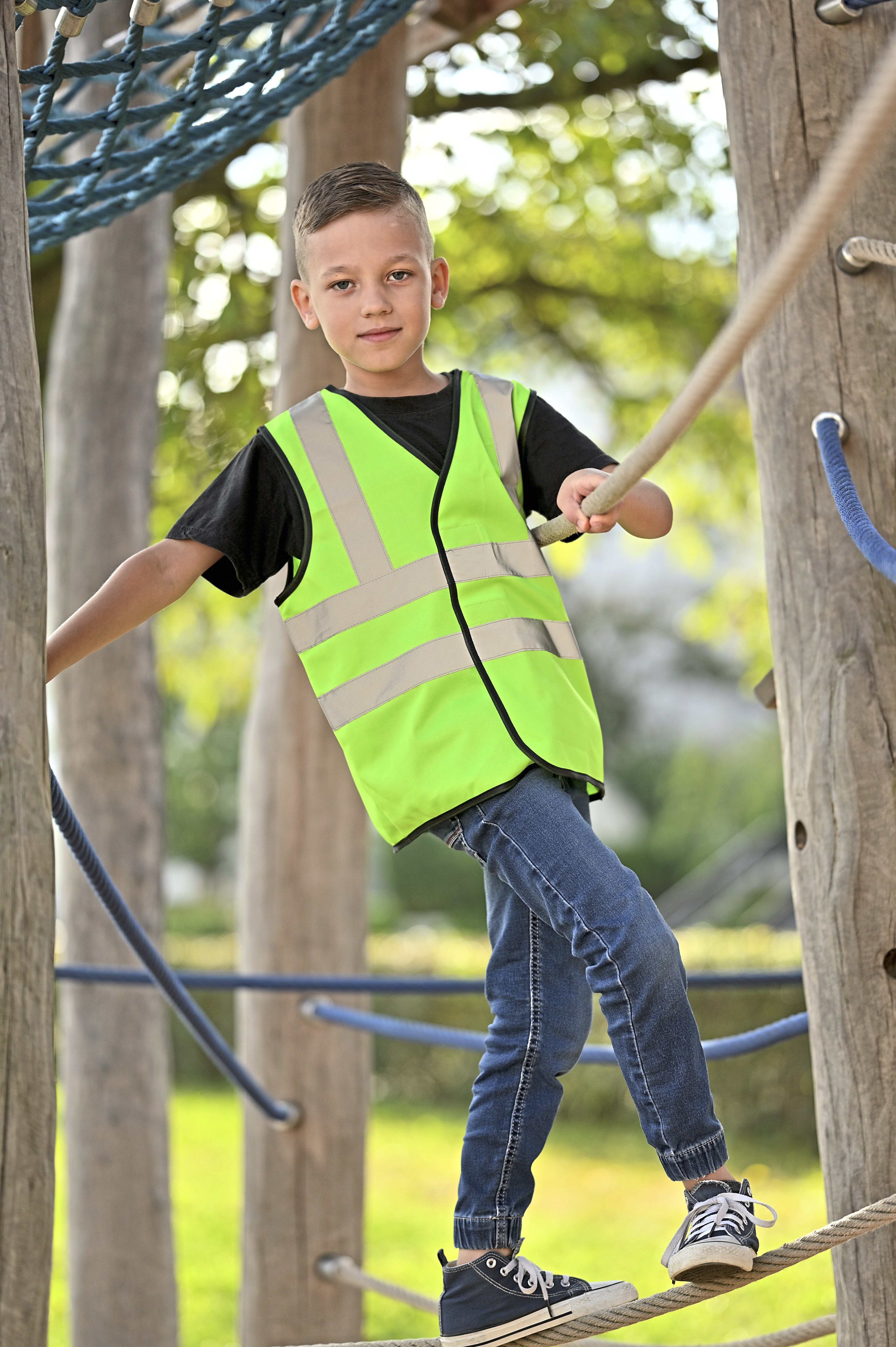 Gilets de sécurité personnalisable KORNTEX Childrens Safety Vest Esbjerg - 4 Reflective Stripes