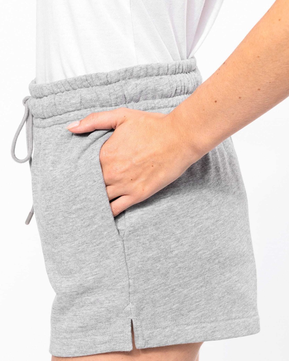 Bermuda's & Shorts KARIBAN Ecologische damesshort van french terry voor bedrukking &amp; borduring