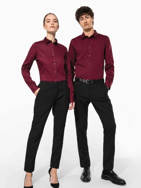 Chemises à personnaliser KARIBAN Chemise coton / élasthanne manches longues femme 