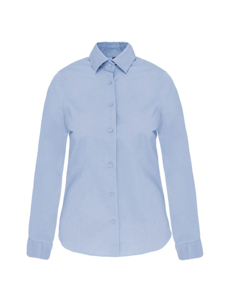 KARIBAN Chemise coton / élasthanne manches longues femme /api/colors/4c8673c9-9f30-4885-8015-c784ca13e566 personnalisable