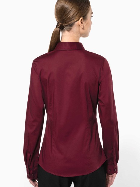 Chemises à personnaliser KARIBAN Chemise coton / élasthanne manches longues femme 