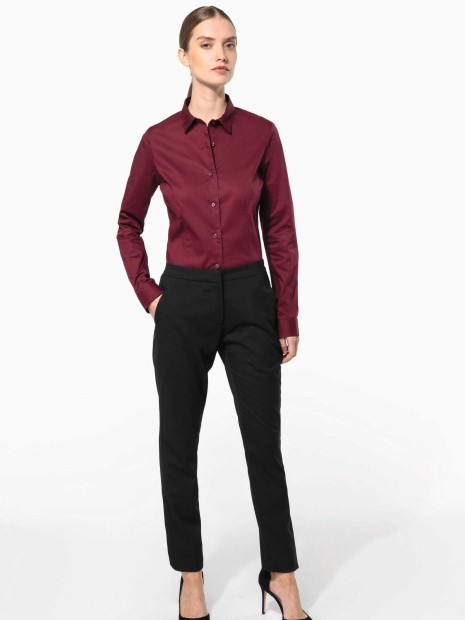 Chemises à personnaliser KARIBAN Chemise coton / élasthanne manches longues femme 