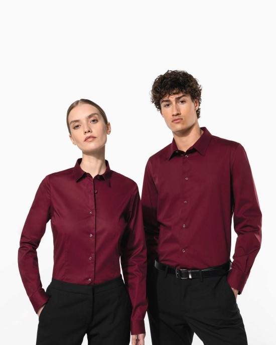 Chemises personnalisable Kariban Chemise coton / élasthanne manches longues femme