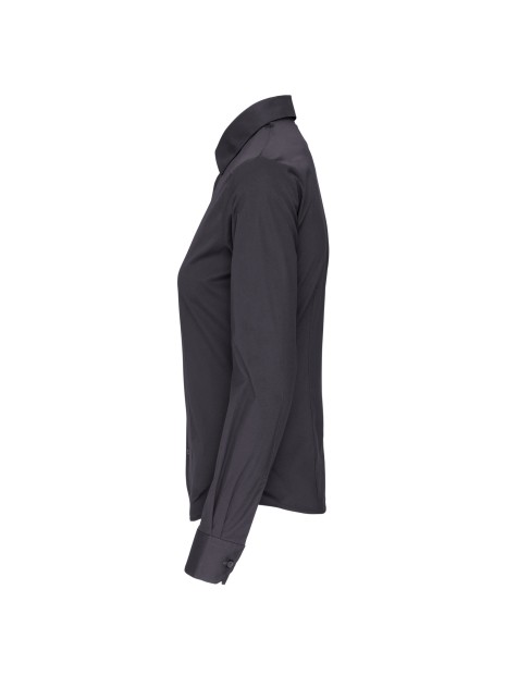 KARIBAN Chemise coton / élasthanne manches longues femme /api/colors/a74dfbdb-7821-4e15-a7e5-fe07498d41c7 personnalisable