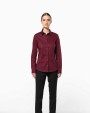Hemden KARIBAN Dames stretch blouse lange mouwen voor bedrukking &amp; borduring