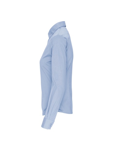 KARIBAN Chemise coton / élasthanne manches longues femme /api/colors/4c8673c9-9f30-4885-8015-c784ca13e566 personnalisable