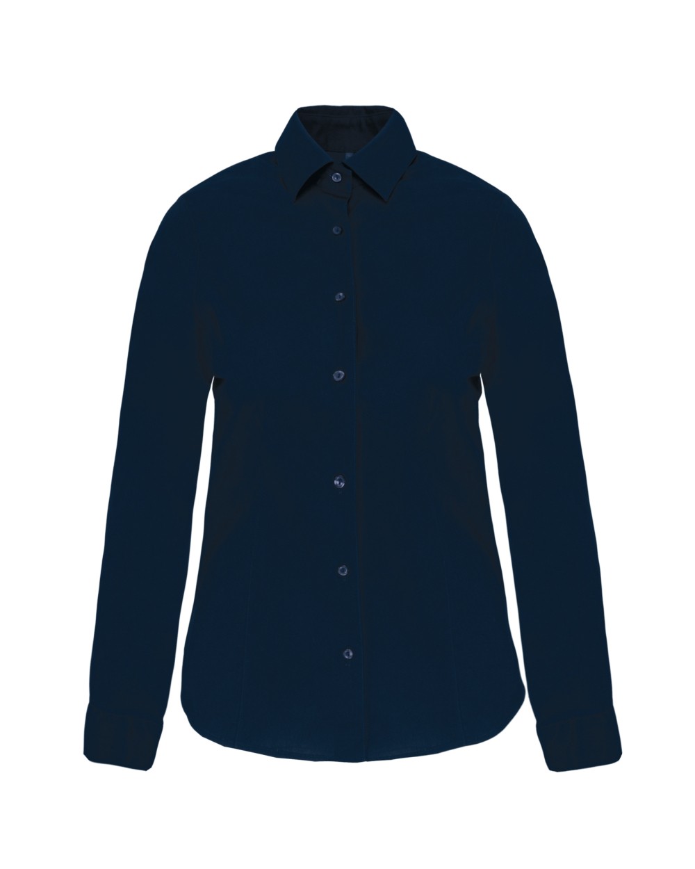 KARIBAN Damen Stretchbluse Langarm Hemden personalisierbar