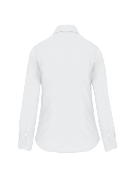KARIBAN Chemise coton / élasthanne manches longues femme /api/colors/7a92cd2d-10d2-40b4-928b-296bb7487506 personnalisable