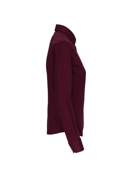 KARIBAN Chemise coton / élasthanne manches longues femme /api/colors/3f4410b9-f80f-412a-9aa8-9260cc84003d personnalisable